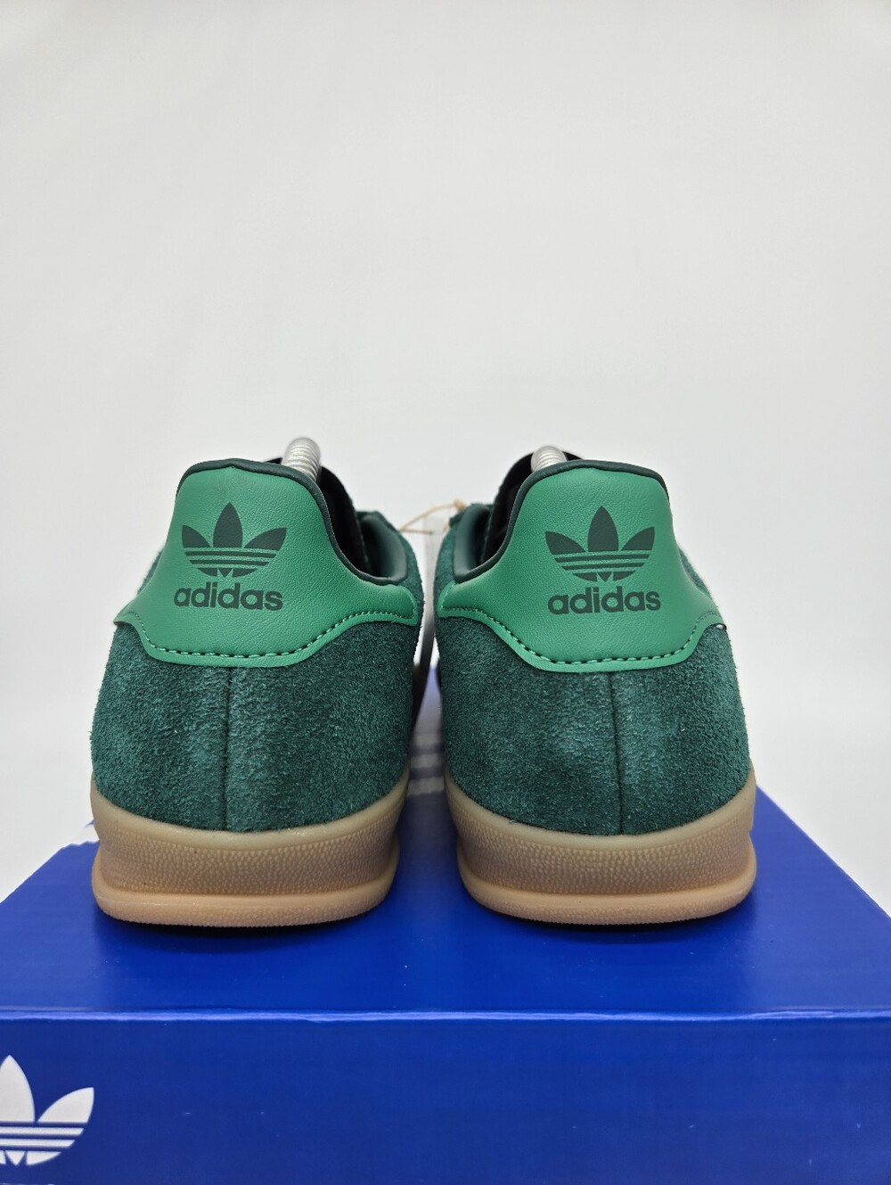 adidas Gazelle Indoor J Collegiate Green Aurora Coffee Shoes Size 6.5 - Picture 4 of 8